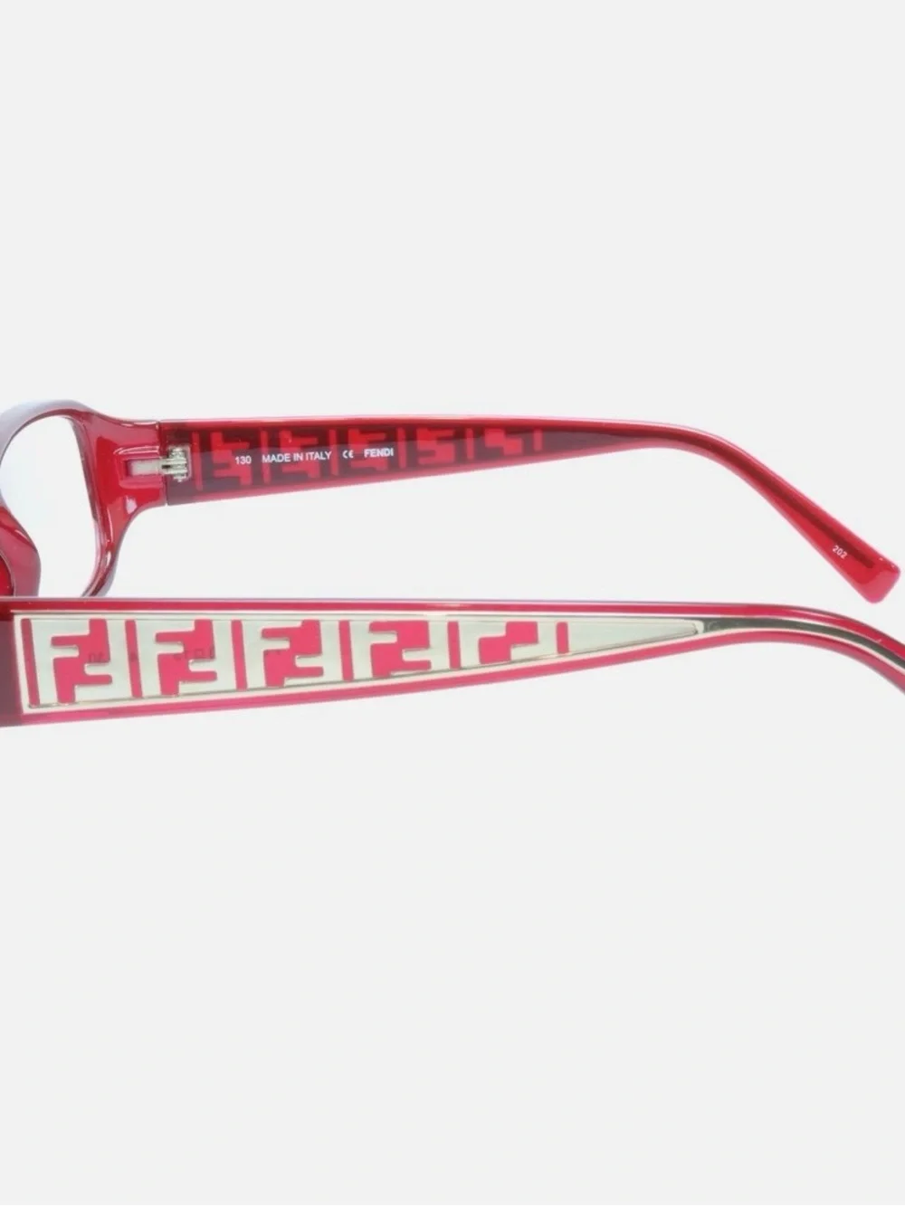 FENDI Eyeglasses Frame F983 (604) Women Acetate Red Italy Made 53-15-130,